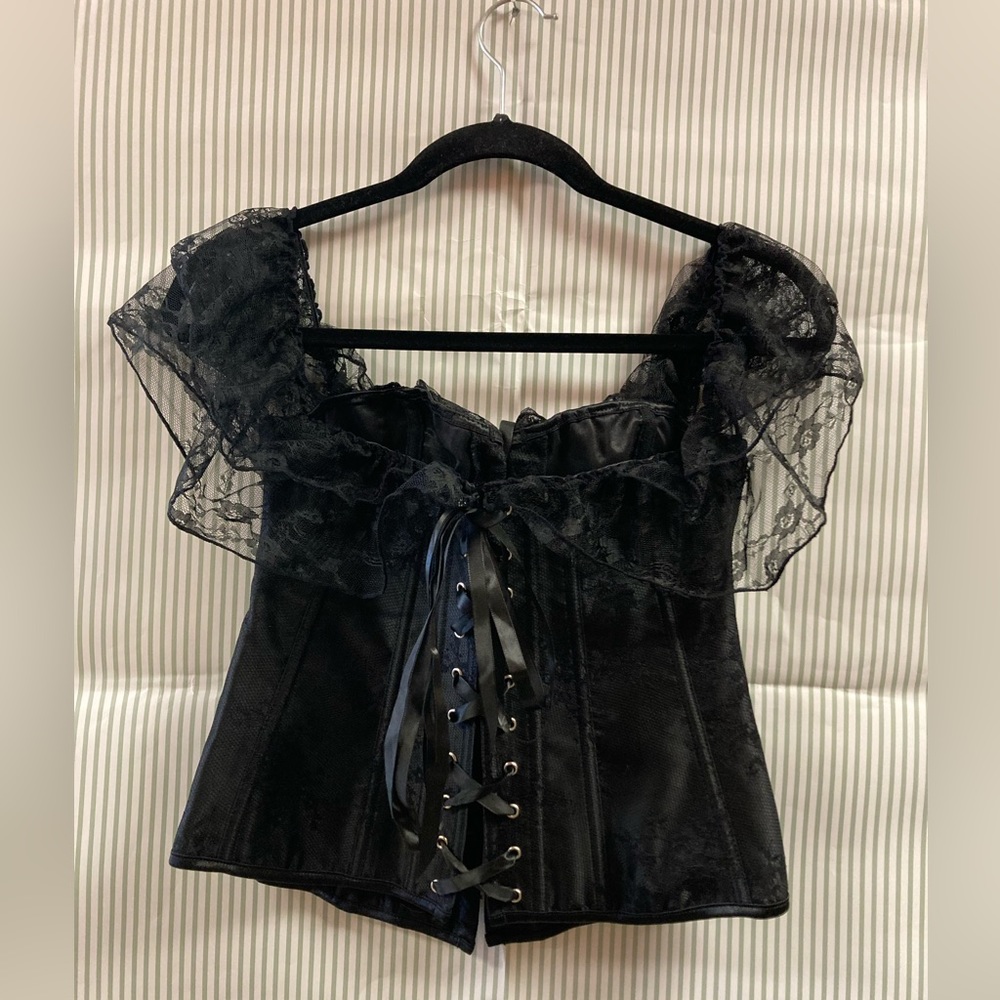 Floral Lace Straps Corsets and Bustier